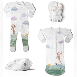 Goumikids x Slumberkins Dreams Full of Wonder Pajama 4-Pc Bundle, Sz 0-3 Months